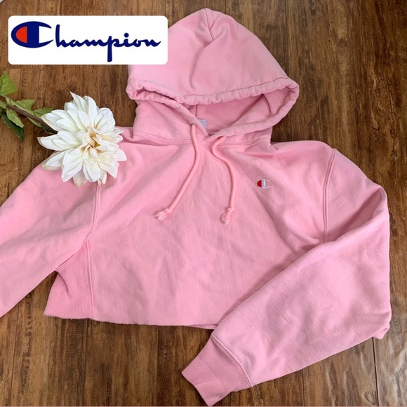 ๐ CHAMPION REVERSE WEAVE CROPPED HOODIE: small - Picture 2 of 7